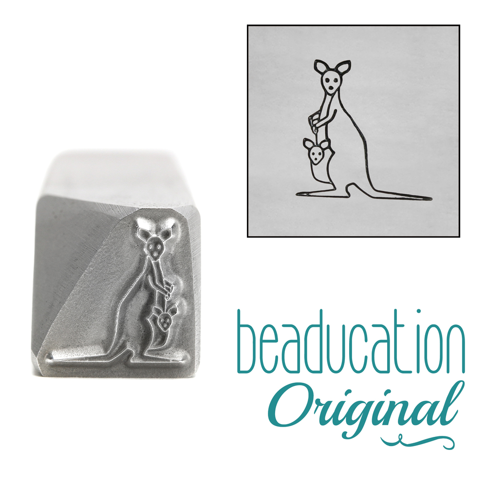 Metal Stamping Tools Kangaroo Metal Design Stamp, 10mm - Beaducation Original